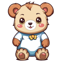 linda pequeño osito de peluche oso - ai generado png