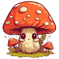 kawaii style champignon - ai généré png