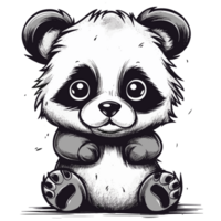 carino panda - ai generato png