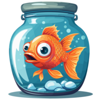 pesce dentro vaso - ai generato png