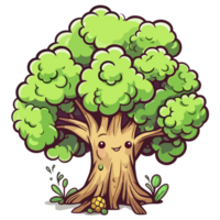 hermosa árbol - ai generado png