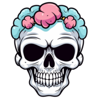 Kawaii Style Skull - png