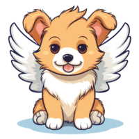Cute Dog With Wings - png