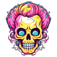 Kawaii Style Skull - png