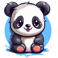 schattig panda - ai gegenereerd png