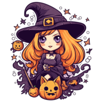 halloween baby heks - ai gegenereerd png