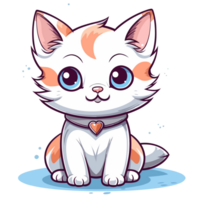 Lovely Cat - Kawaii Style - png