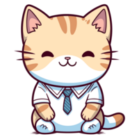 charmant chat - kawaii style - ai généré png