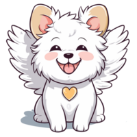 Cute Dog With Wings - png