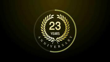 23th Year Celebration gold color luxury sparkling elegant video