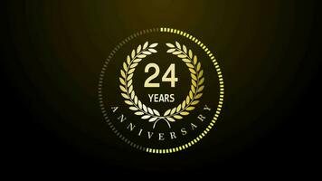 24th Year Celebration gold color luxury sparkling elegant video