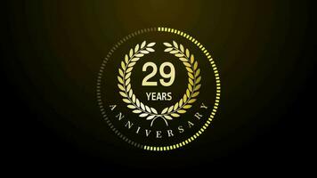 29th Year Celebration gold color luxury sparkling elegant video