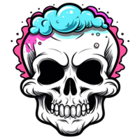 Kawaii Style Skull - png