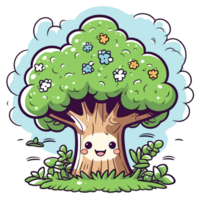 hermosa árbol - ai generado png