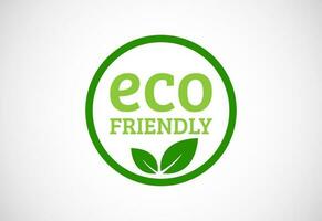 Eco friendly icon. Eco friendly and organic labels sign. Healthy natural product label design vector illustration