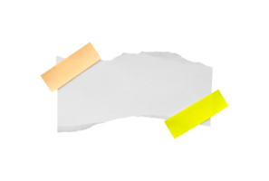 blank ripped paper note with tape png