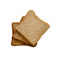 Slice of plain bread for breakfast isolated png