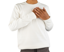 Man holding heart with two hand png