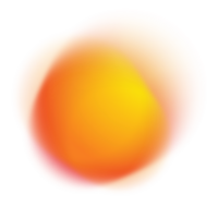 Abstract blurry orange gradient isolated png