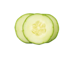 Pile of slice cucumber isolated png