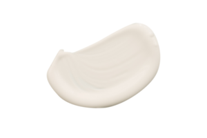 White cream swatch isolated for cosmetic element png