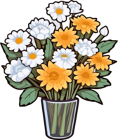 Graceful Spring Blossoms in a Bouquet png