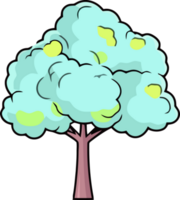 Pastel Cartoon Tree, Cute and Colorful Art png