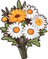 Whimsical Spring Flowers Arrangement png