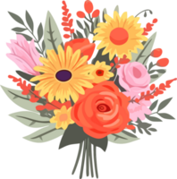 Delicate Summer Floral Bouquet, Graceful Petal Harmony png