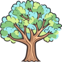 Delightful Tree, Vibrant Flat Illustration png