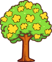 radiante primavera árbol ilustración png