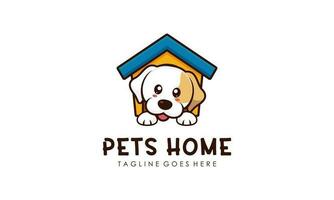 Pets Home Vector Logo Design Illustration