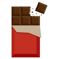 chocolate palo rojo envolver con mordedura marcas vector