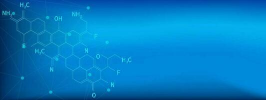 Chemical formulas for science background design concept. Vector illustration.