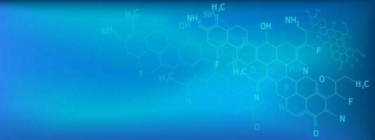 Chemical formulas for science background design concept. Vector illustration.