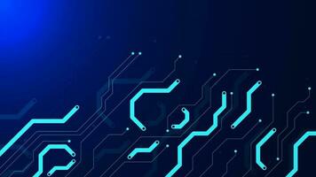 Electronic circuit board technology for digital big data visualization. Blue abstract Scifi PCB concept. Vector illustration.