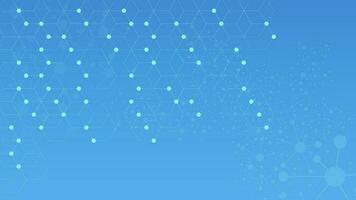 Health care and medical innovation background. Abstract hexagons shape with molecular structure for medicine, chemistry and science concept. Vector illustration.