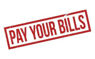 Red Pay Your Bills Rubber Stamp Seal Vector