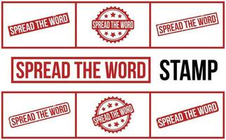 Spread The Word rubber grunge stamp set vector