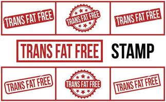Trans Fat Free Rubber Stamp set Vector