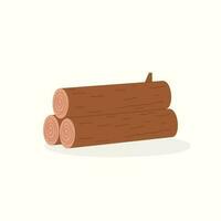 Stack of Tree logs illustration vector