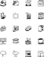 icon set of play everything vector