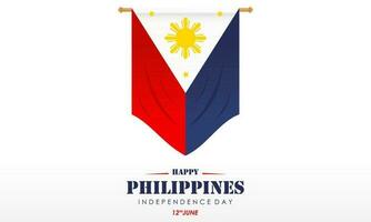 celebrando el Filipinas independencia día bandera antecedentes vector