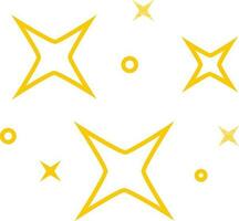 Bright twinkle. Sparkles icon. Yellow gold star element, light vector