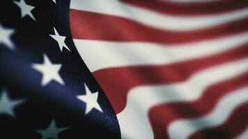 USA American Flag Close Up Textured Background video