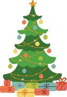 christmas tree illustration vector