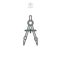 Architecture Compass Icon symbol template for graphic and web design collection logo vector illustration