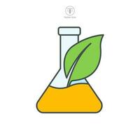 biología planta investigación experimentar en laboratorio icono símbolo modelo para gráfico y web diseño colección logo vector ilustración