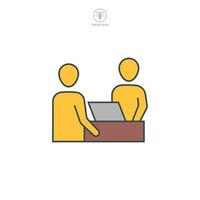 Interview icon symbol template for graphic and web design collection logo vector illustration