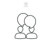 Discussion. People talking Icon symbol template for graphic and web design collection logo vector illustration